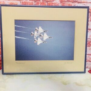 Vintage 80s Czerniak Original Niagara Falls Thunderbirds Framed Photogra…